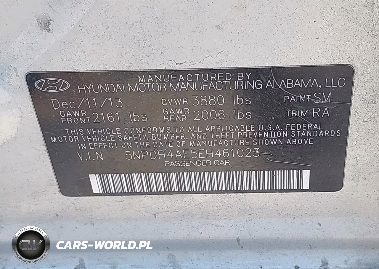 2014 Hyundai Elantra Se VIN:5NPDH4AE5EH461023 - 9