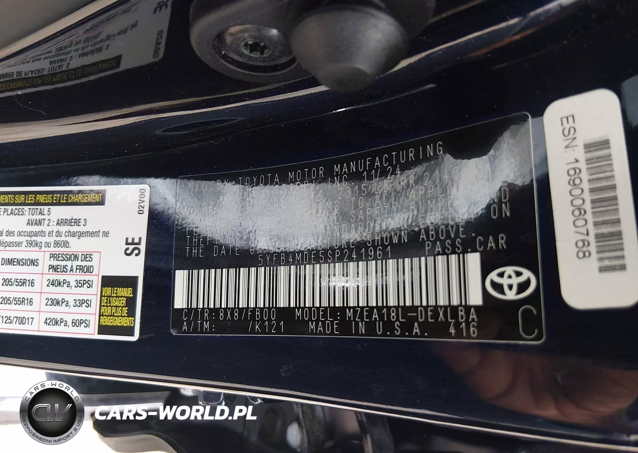 2025 Toyota Corolla Le VIN:5YFB4MDE5SP241961 - 9
