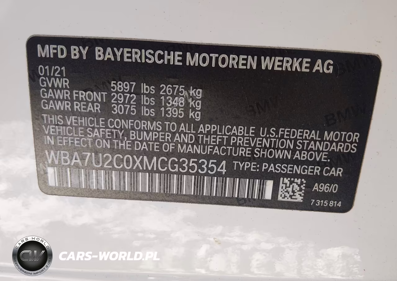 2021 BMW 750I xDrive VIN:WBA7U2C0XMCG35354 - 9