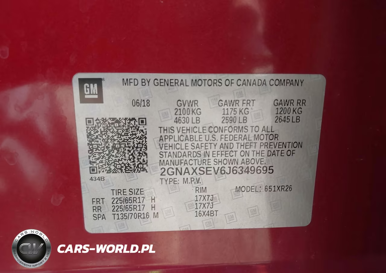 2018 Chevrolet Equinox Lt VIN:2GNAXSEV6J6349695 - 9