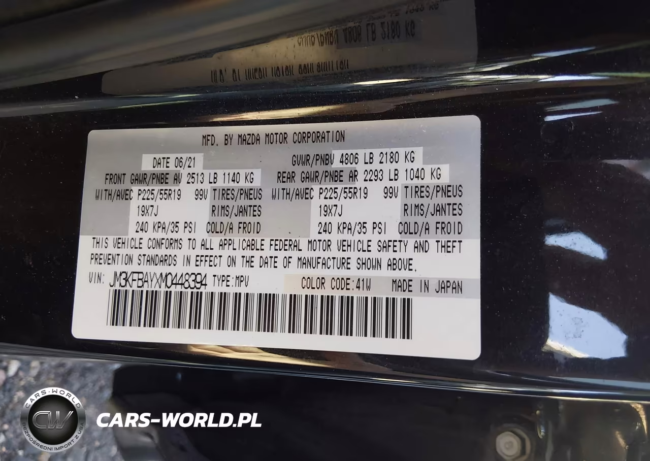 2021 Mazda Cx-5 Grand Touring Reserve VIN:JM3KFBAYXM0448394 - 9