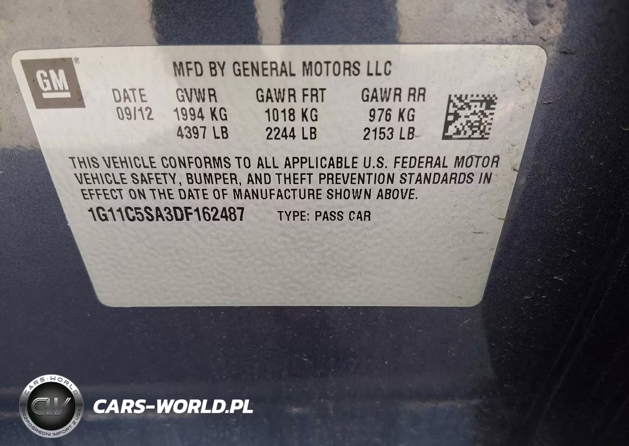 2013 Chev Malibu Lt1 1Lt VIN:1G11C5SA3DF162487 - 9