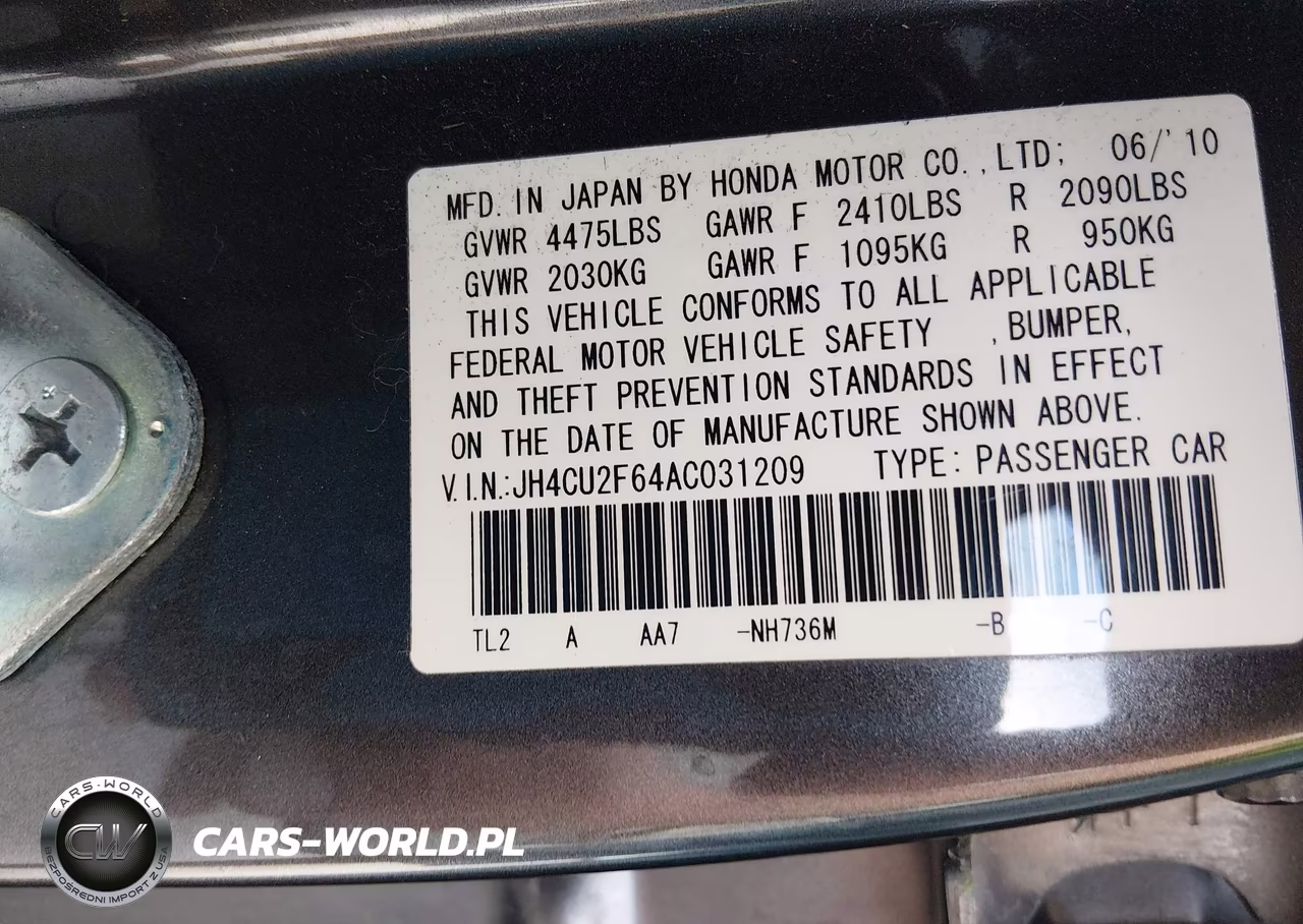 2010 Acura Tsx 2.4 VIN:JH4CU2F64AC031209 - 9