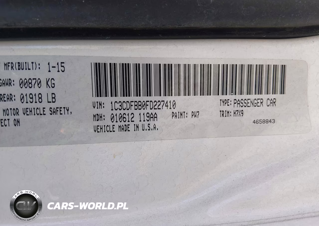 2015 Dodge Dart Sxt VIN:1C3CDFBB0FD227410 - 9