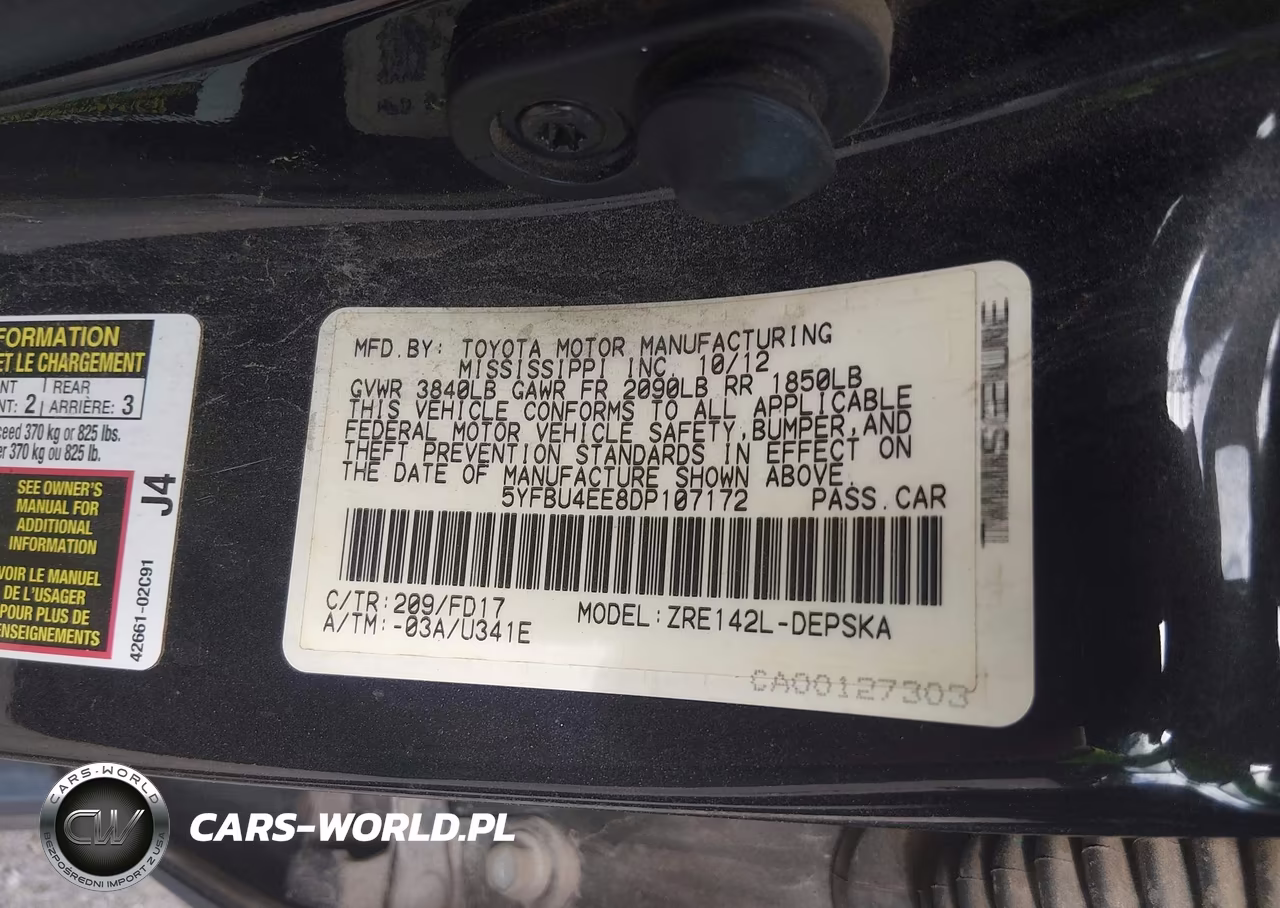 2013 Toyota Corolla S VIN:5YFBU4EE8DP107172 - 9