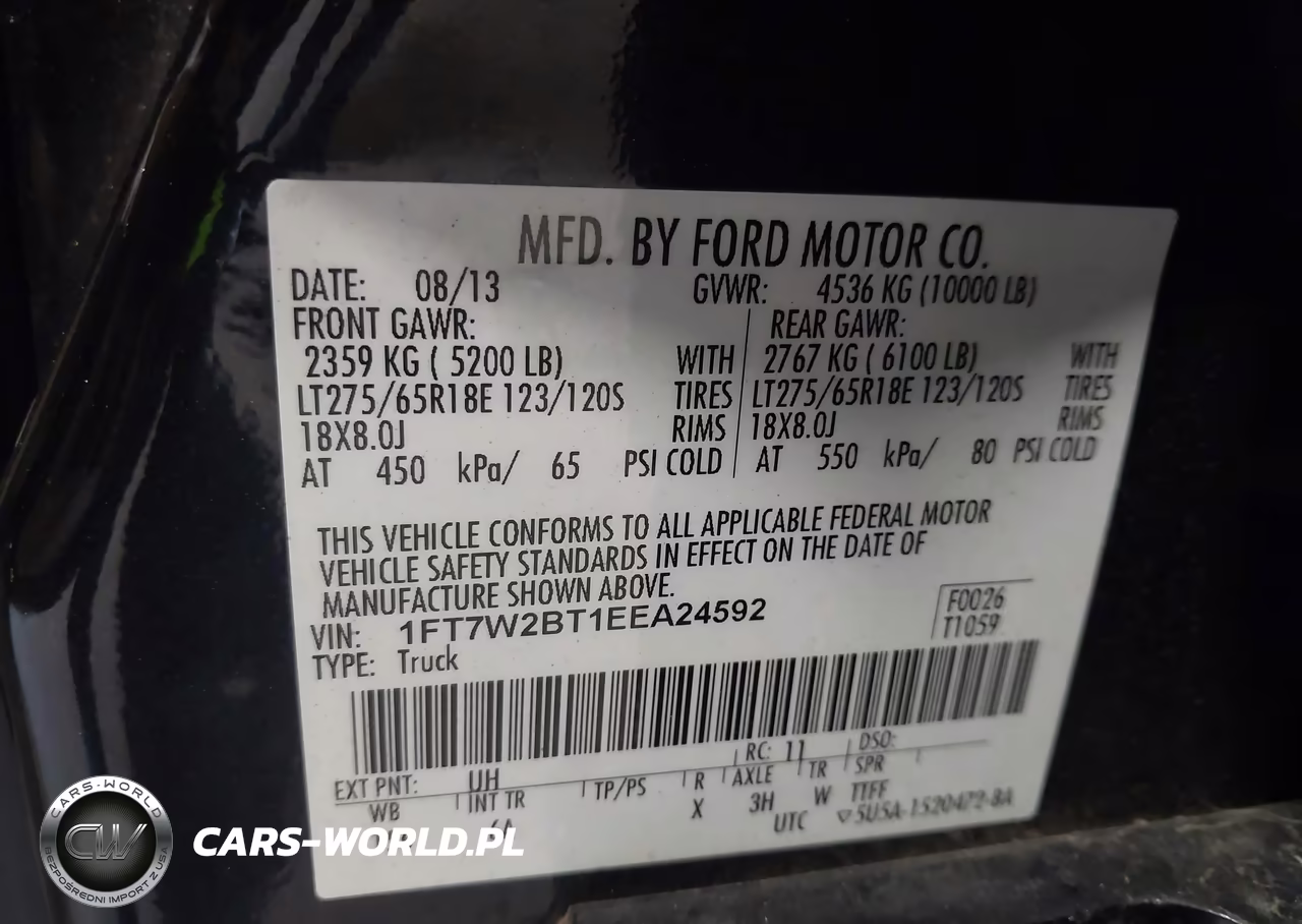2014 Ford F-250 Lariat VIN:1FT7W2BT1EEA24592 - 9