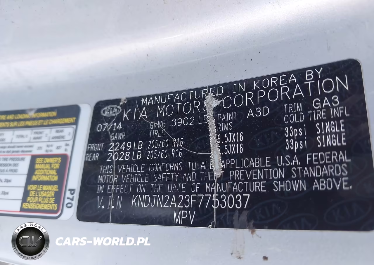 2015 Kia Soul VIN:KNDJN2A23F7753037 - 9