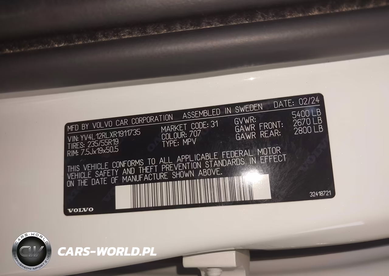2024 Volvo Xc60 B5 Plus Dark Theme VIN:YV4L12RLXR1911735 - 9