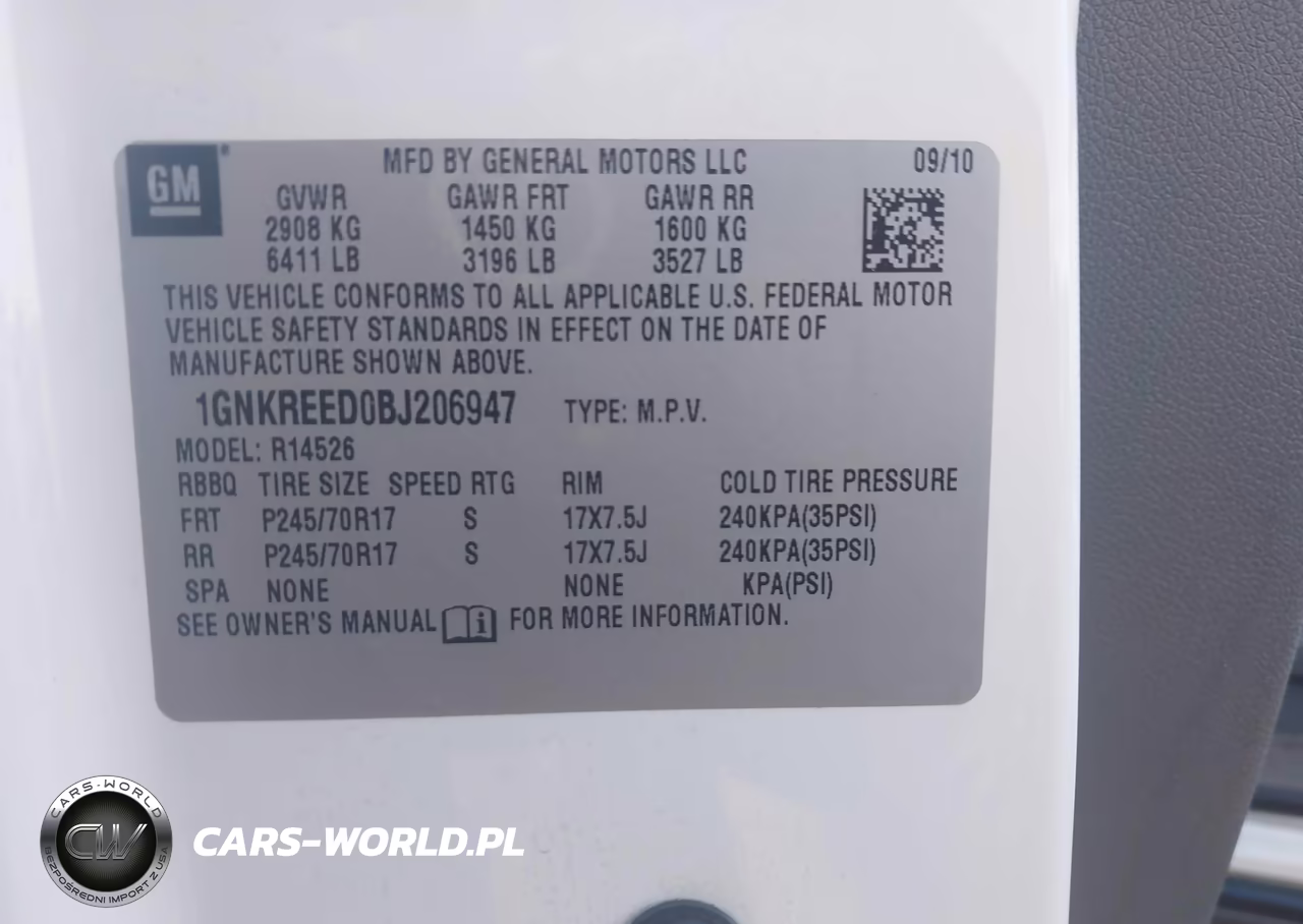 2011 Chevrolet Traverse Ls VIN:1GNKREED0BJ206947 - 9