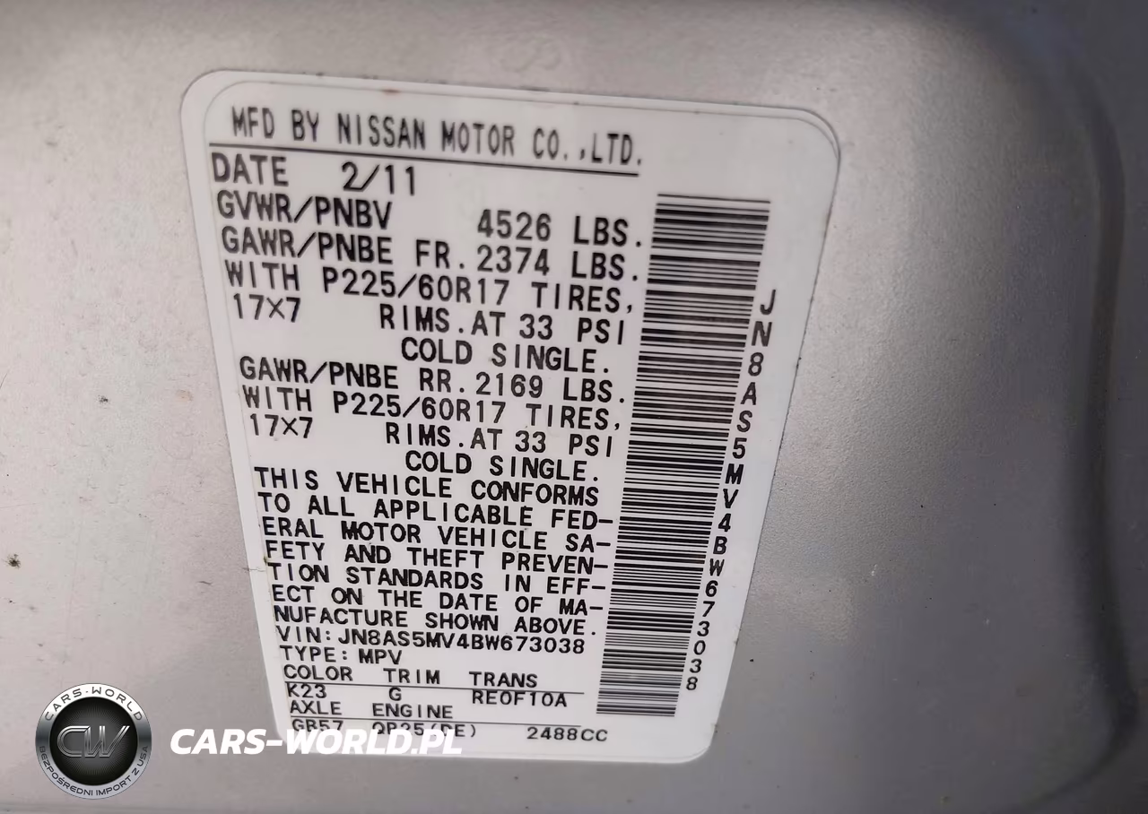 2011 Nissan Rogue Sv VIN:JN8AS5MV4BW673038 - 9