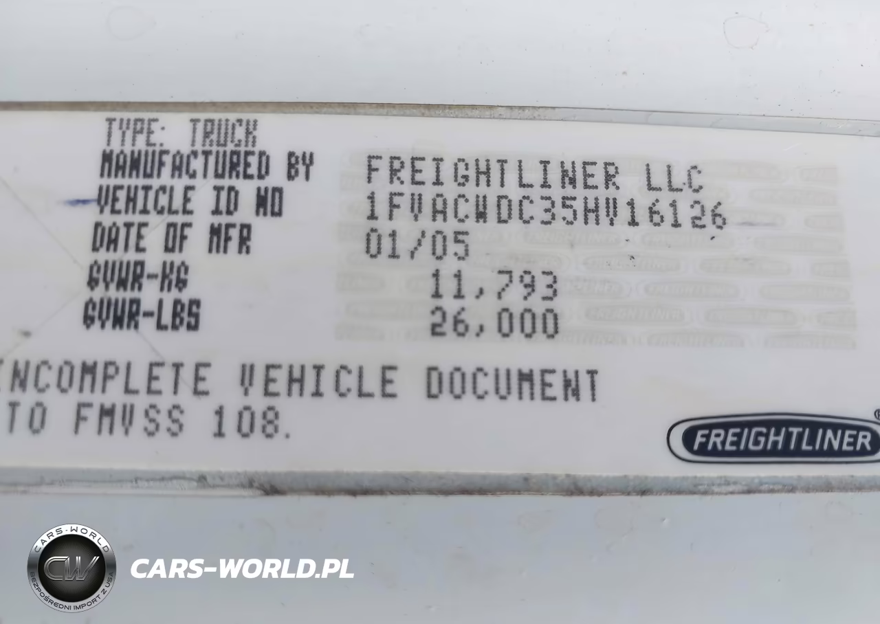 2005 Freightliner M2 106 Medium Duty VIN:1FVACWDC35HV16126 - 8