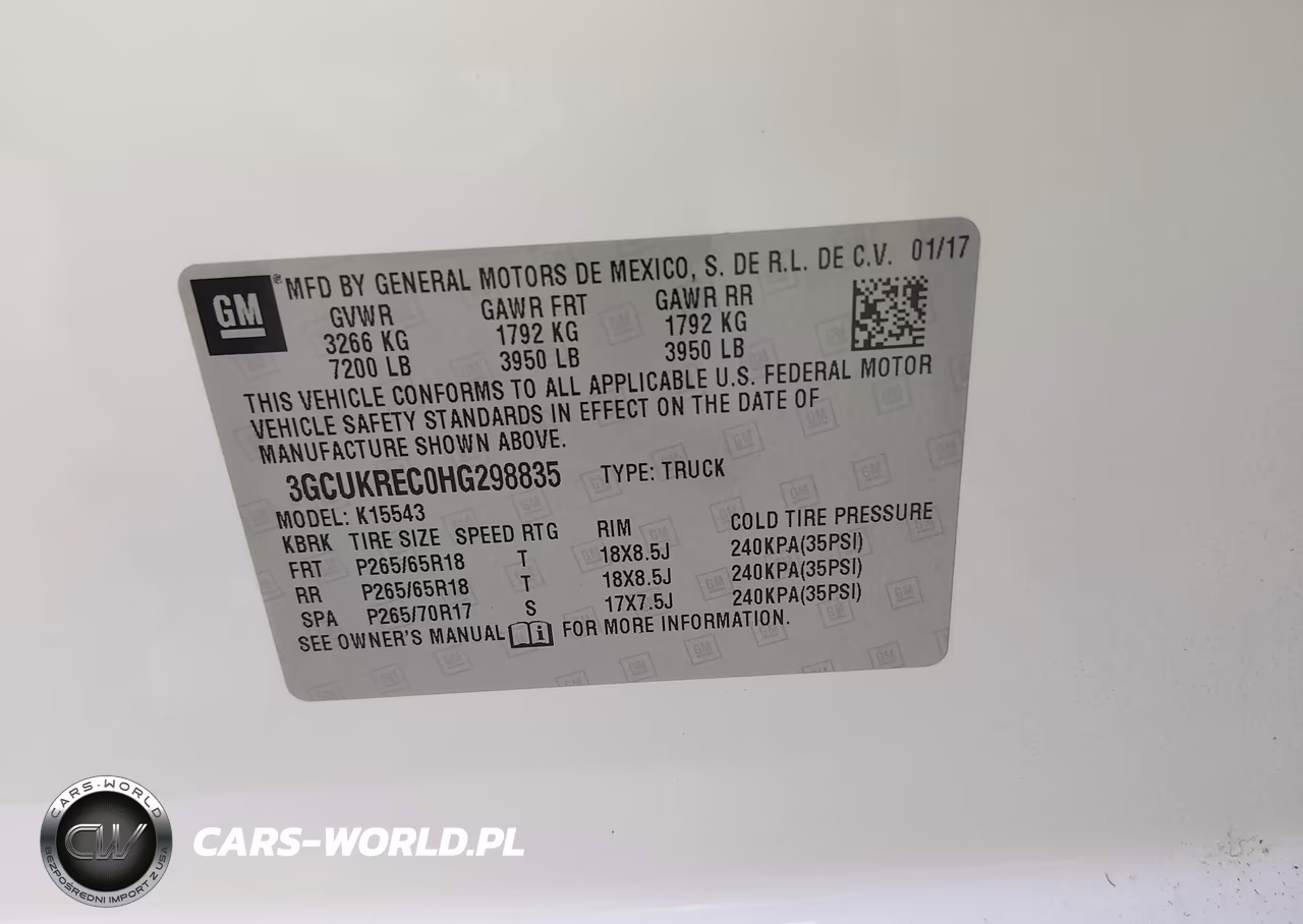 2017 Chevrolet Silverado 1500 2Lt VIN:3GCUKREC0HG298835 - 9