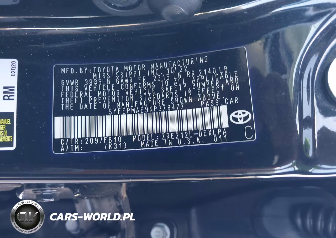 2022 Toyota Corolla Le VIN:5YFEPMAE9NP378477 - 9