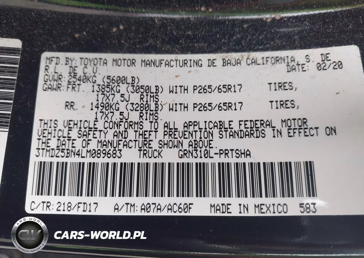 2020 Toyota Tacoma Trd Sport VIN:3TMDZ5BN4LM089683 - 9