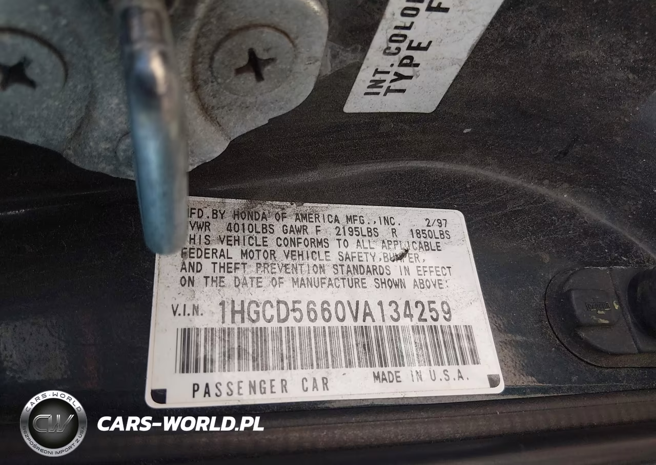 1997 Honda Accord Ex VIN:1HGCD5660VA134259 - 9