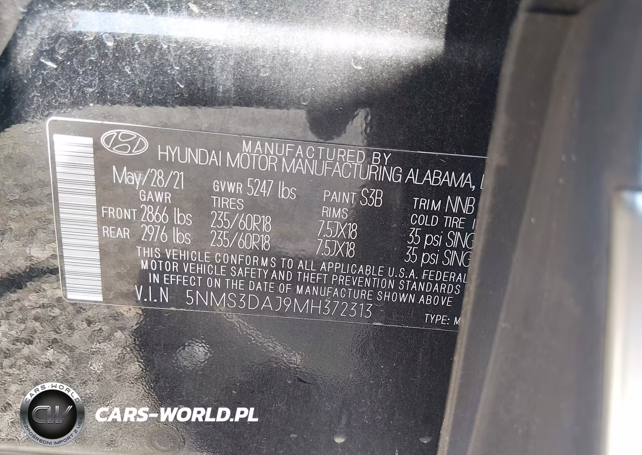 2021 Hyundai Santa Fe Sel VIN:5NMS3DAJ9MH372313 - 9