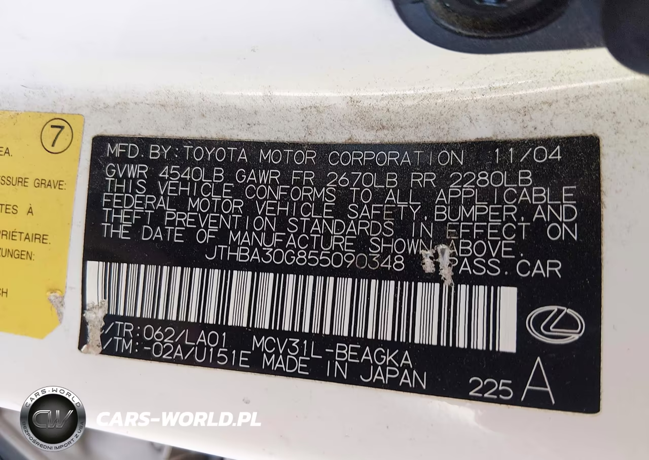 2005 Lexus Es 330 VIN:JTHBA30G855090348 - 9