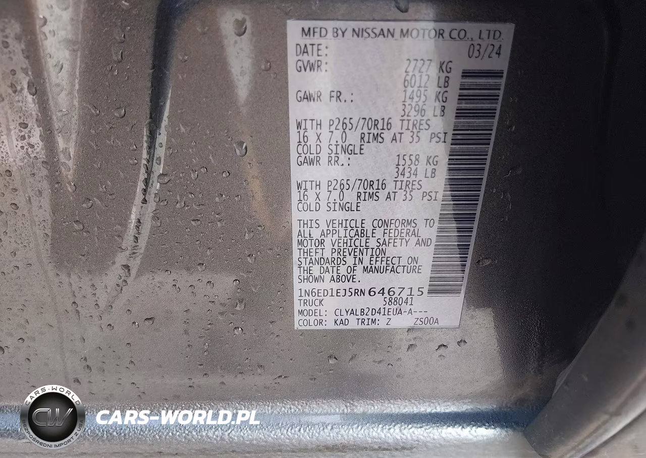 2024 Nissan Frontier Sv 4X2 VIN:1N6ED1EJ5RN646715 - 9