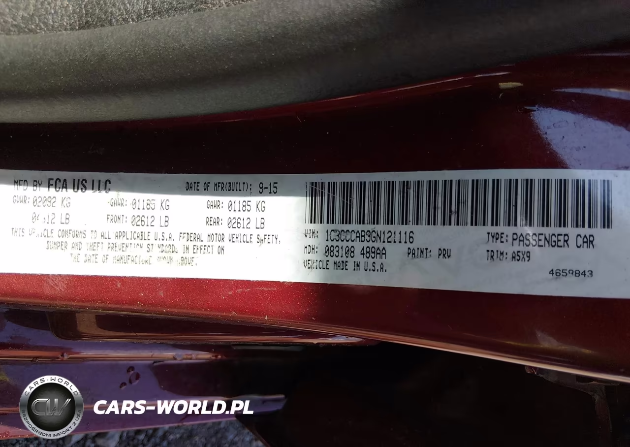 2016 Chrysler 200 Limited VIN:1C3CCCAB9GN121116 - 9