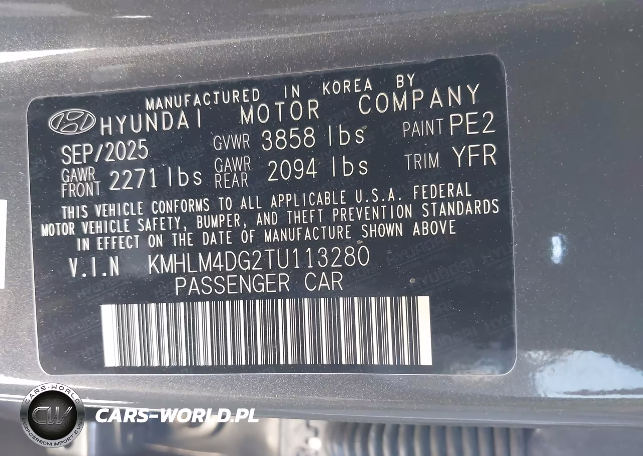 2026 Hyundai Elantra Sel Sport VIN:KMHLM4DG2TU113280 - 9