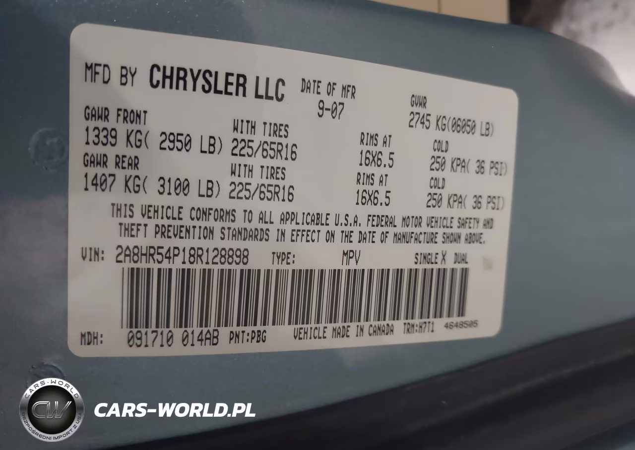 2008 Chrysler Town & Country Touring VIN:2A8HR54P18R128898 - 9