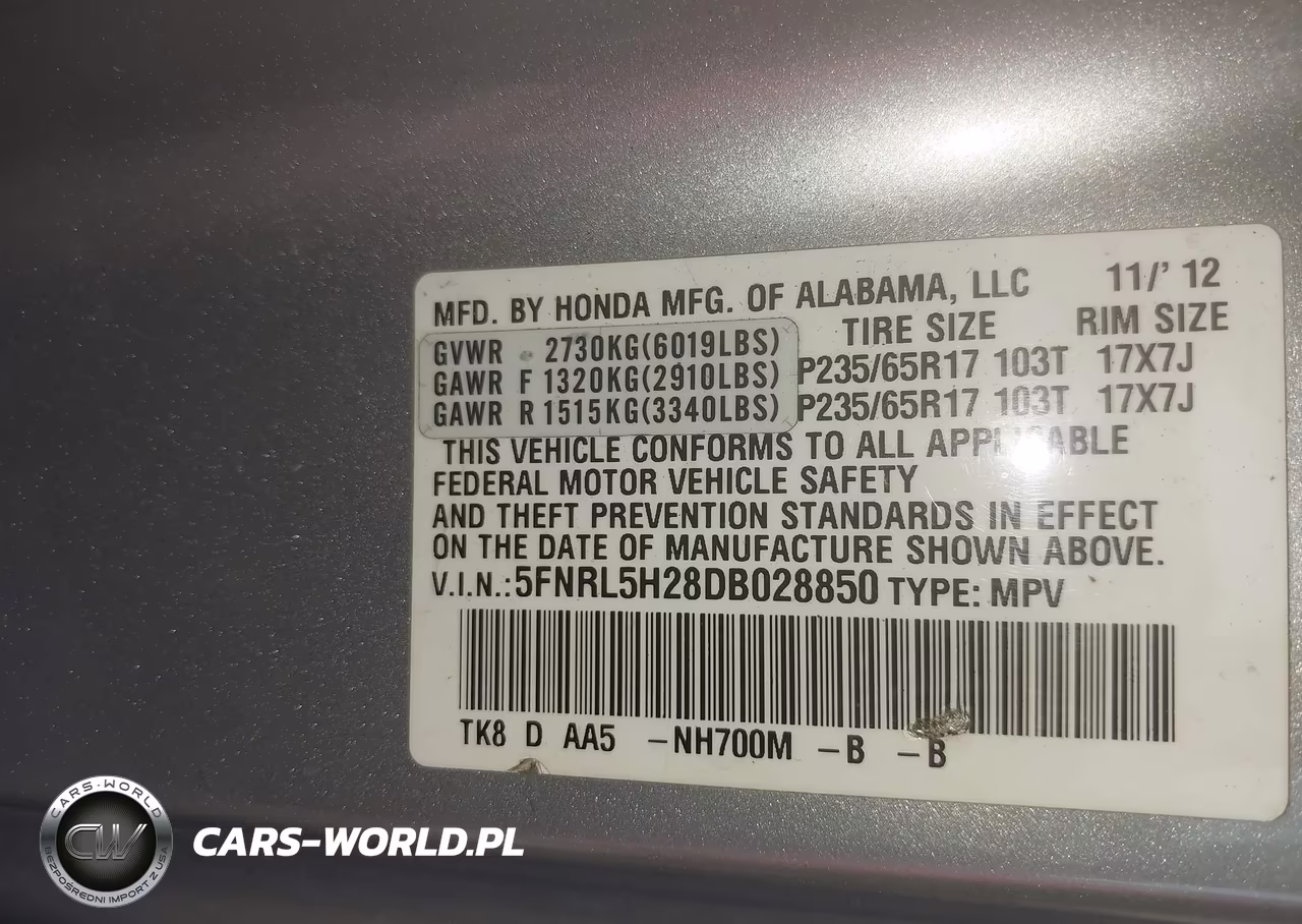 2013 Honda Odyssey Lx VIN:5FNRL5H28DB028850 - 9