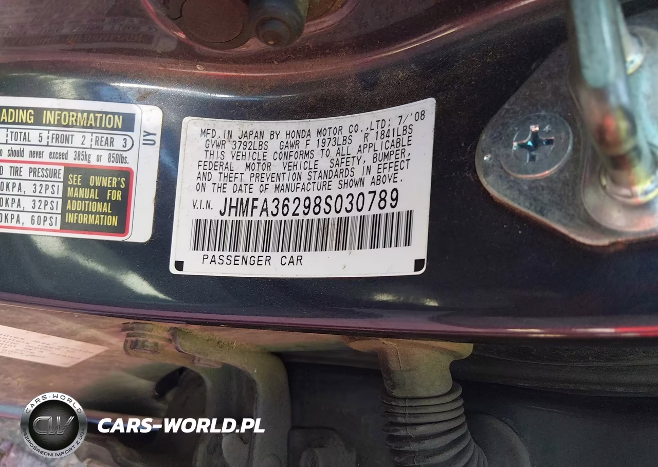 2008 Honda Civic Hybrid VIN:JHMFA36298S030789 - 9