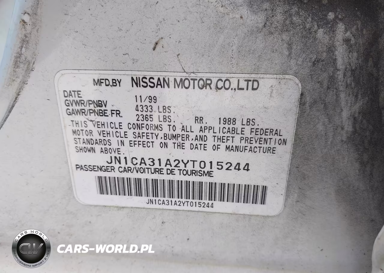2000 Nissan Maxima Gle-Gxe-Se VIN:JN1CA31A2YT015244 - 9