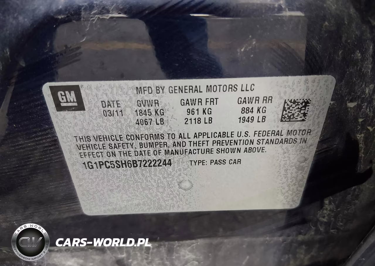 2011 Chevrolet Cruze Ls VIN:1G1PC5SH6B7222244 - 9