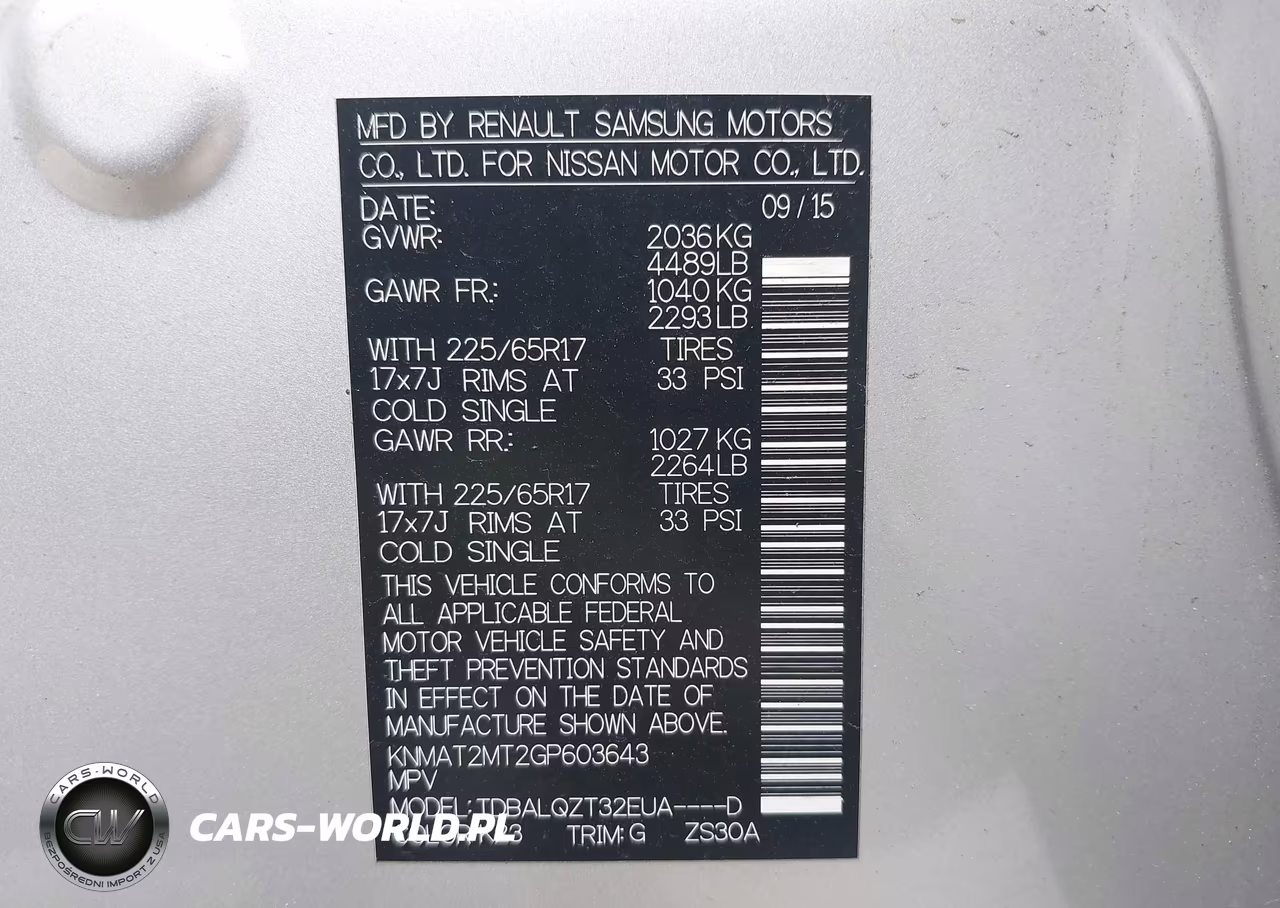 2016 Nissan Rogue Sv VIN:KNMAT2MT2GP603643 - 9