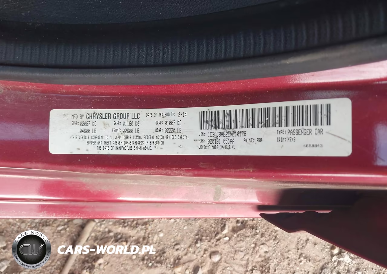 2014 Chrysler 200 Lx VIN:1C3CCBAB2EN210128 - 9