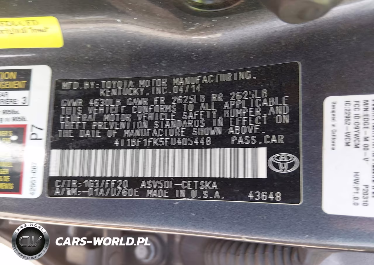 2014 Toyota Camry Se VIN:4T1BF1FK5EU405448 - 9