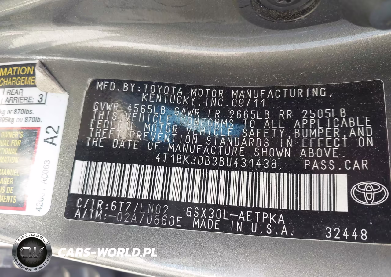 2011 Toyota Avalon Limited VIN:4T1BK3DB3BU431438 - 9