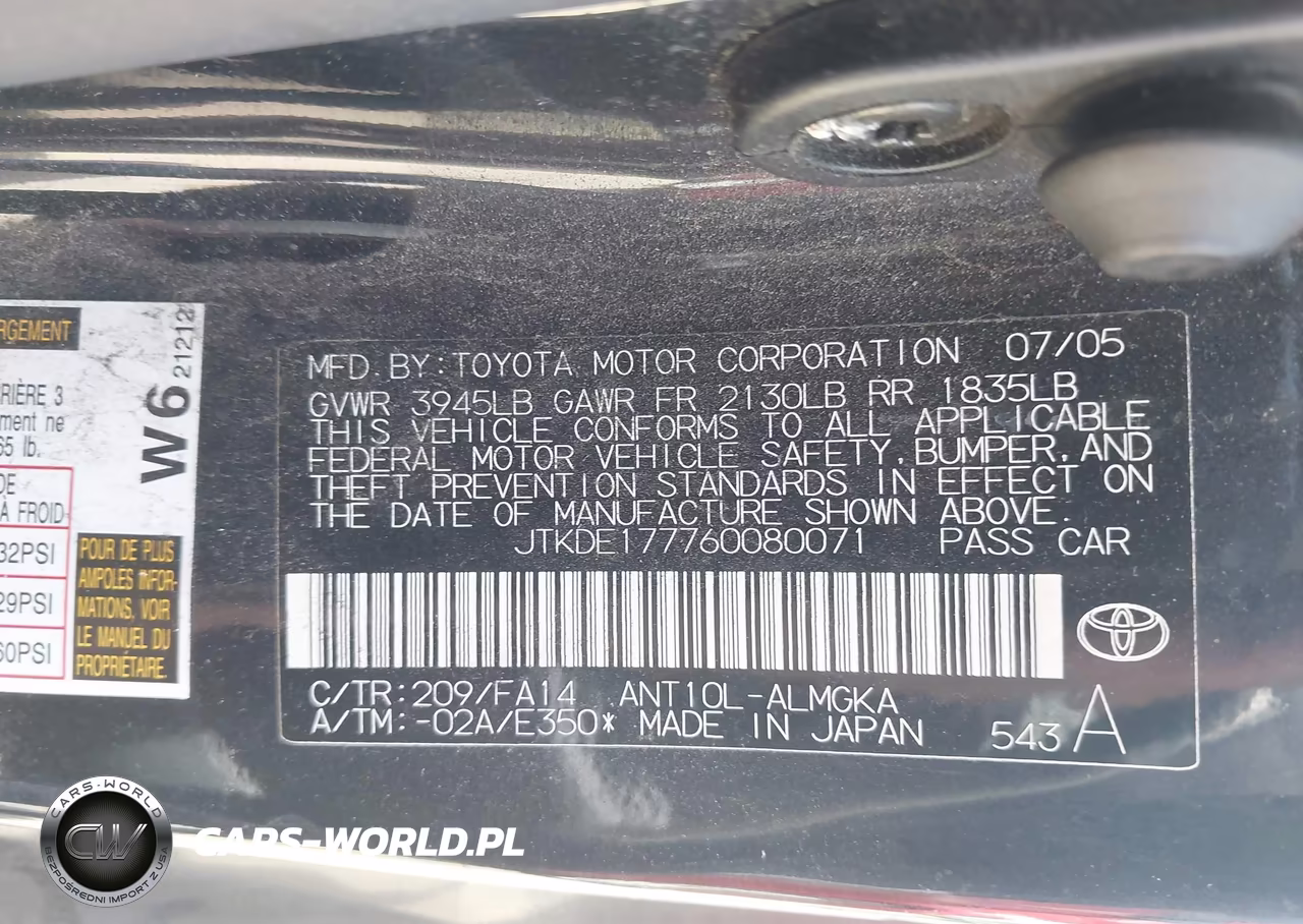 2006 Scion Tc VIN:JTKDE177760080071 - 9