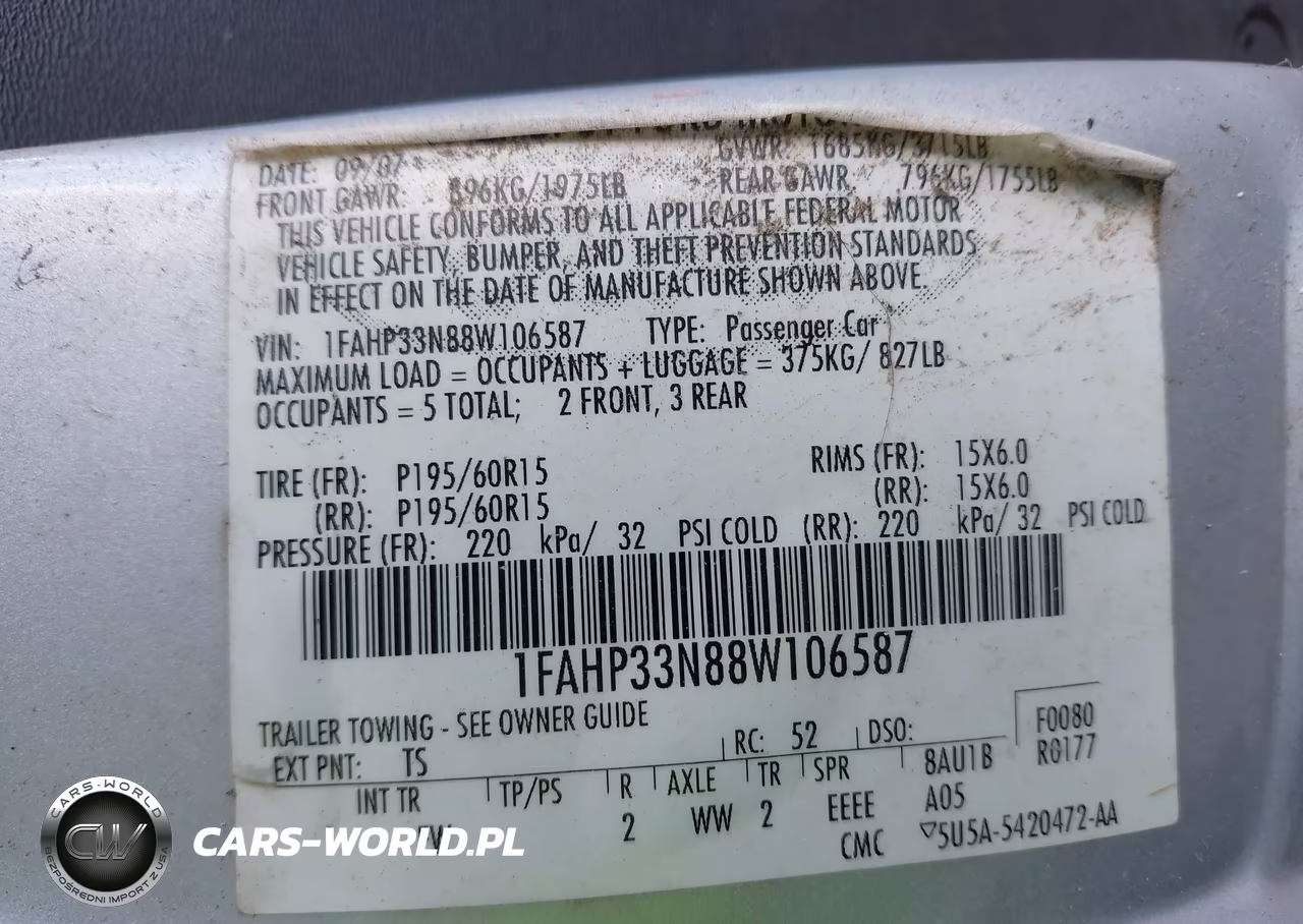 2008 Ford Focus Se-Ses VIN:1FAHP33N88W106587 - 9
