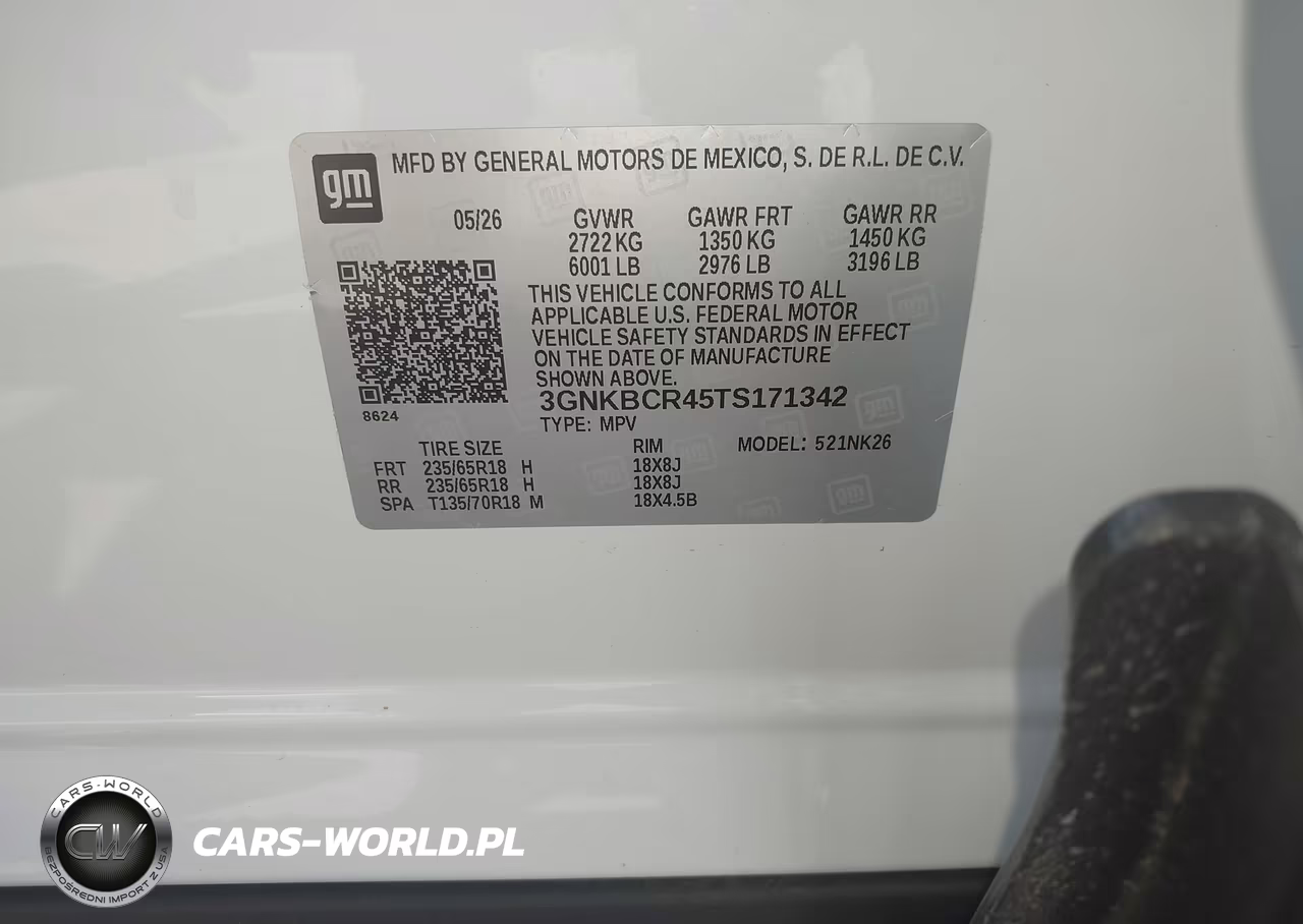 2026 Chevrolet Blazer Lt VIN:3GNKBCR45TS171342 - 9