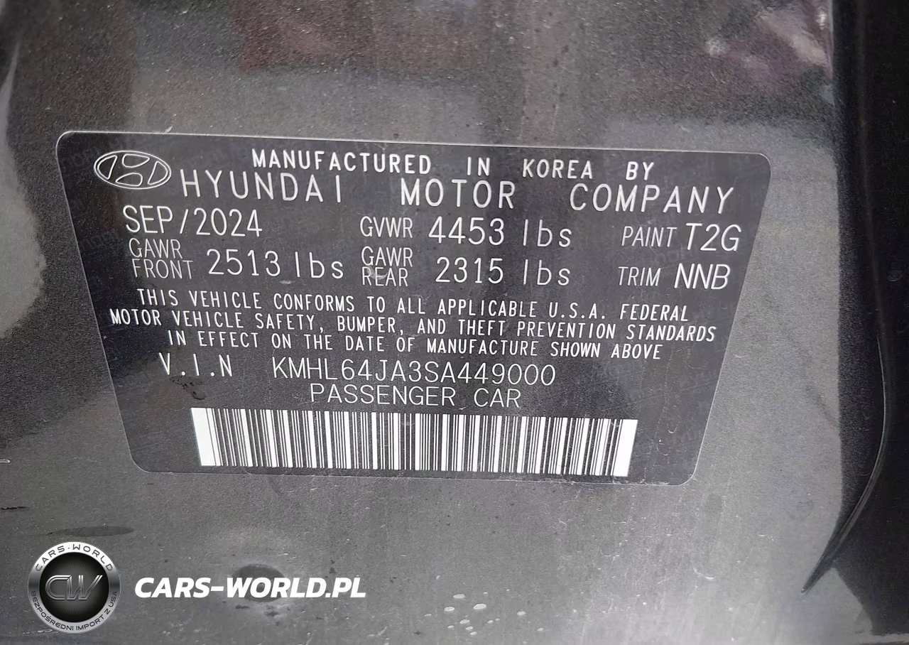 2025 Hyundai Sonata Sel VIN:KMHL64JA3SA449000 - 9