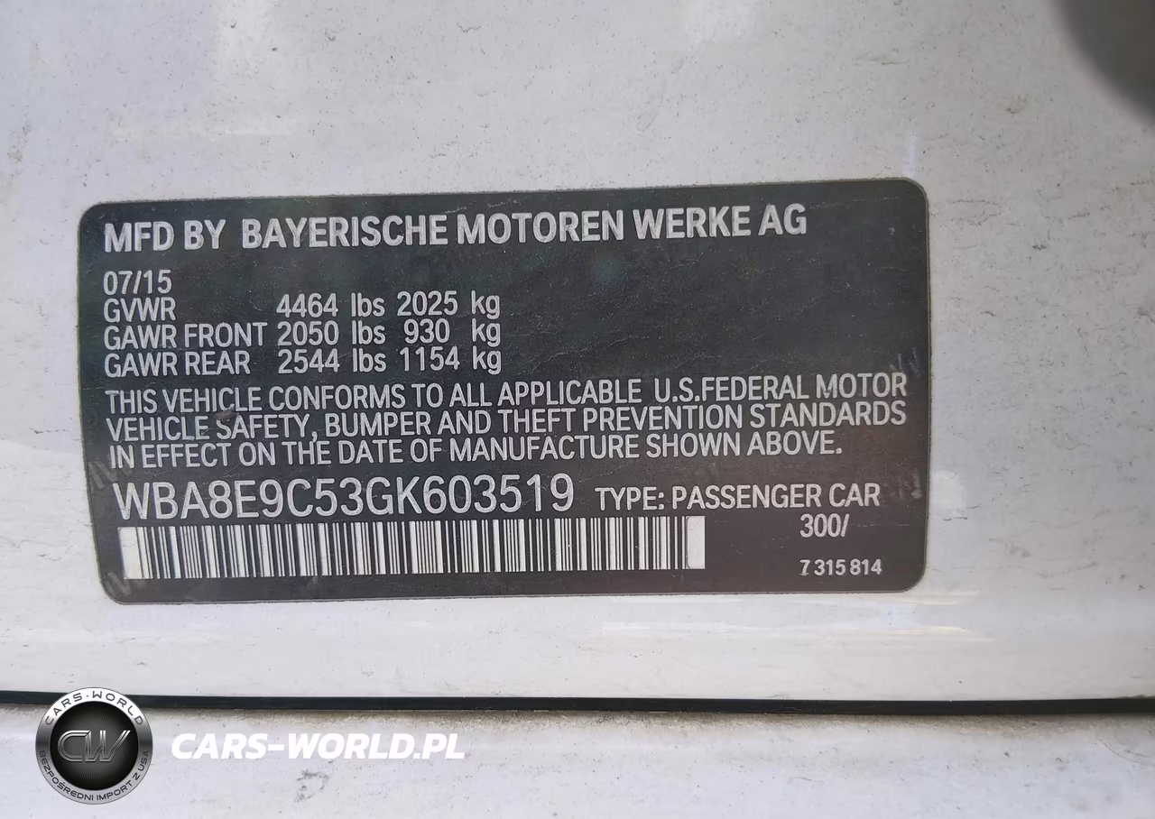 2016 BMW 328I VIN:WBA8E9C53GK603519 - 8