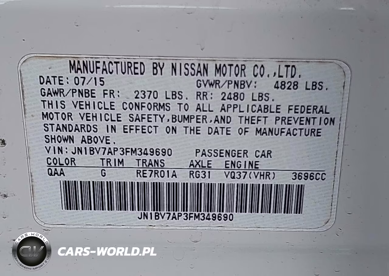 2015 Infiniti Q50 VIN:JN1BV7AP3FM349690 - 9