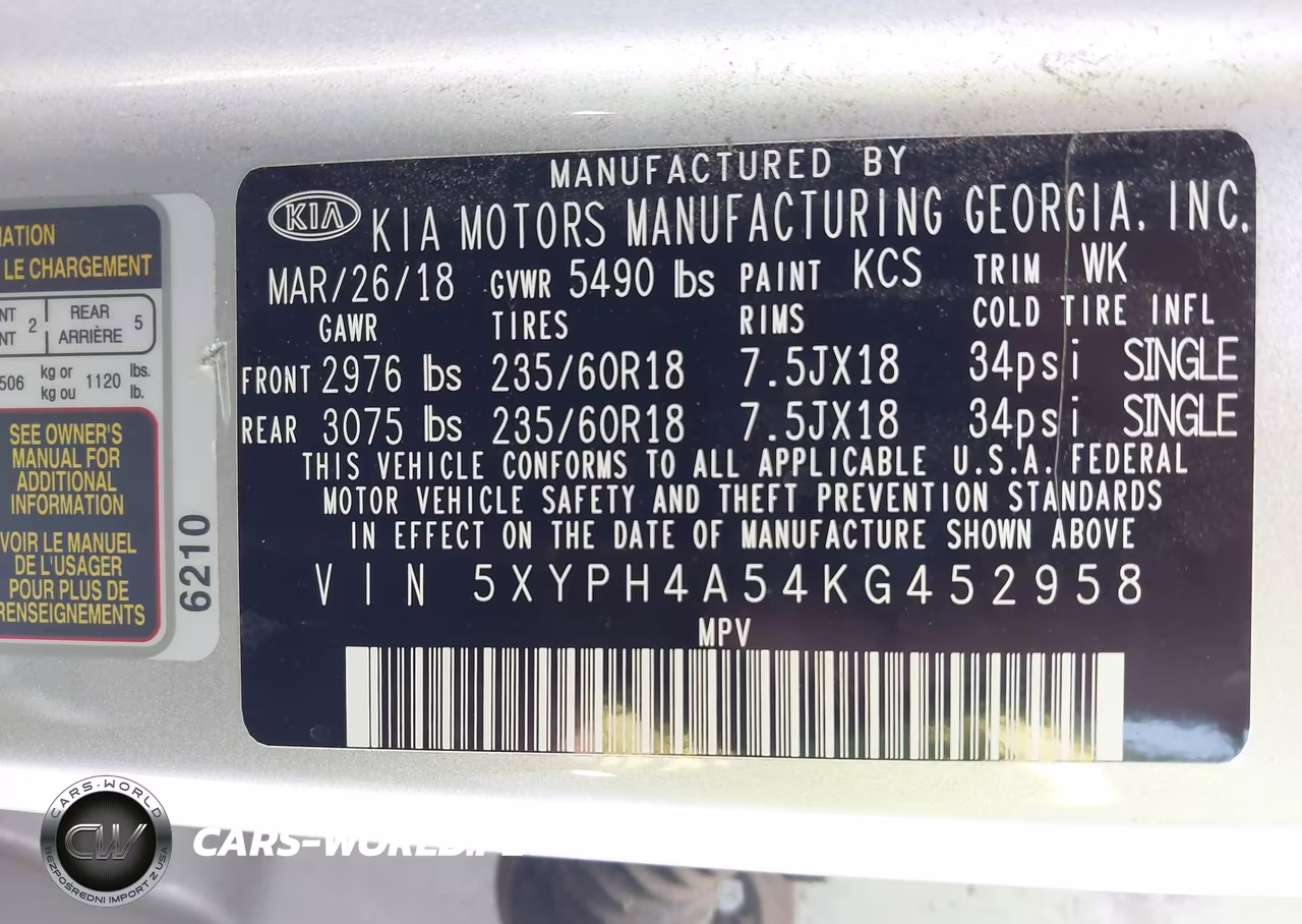 2019 Kia Sorento 3.3L Ex VIN:5XYPH4A54KG452958 - 9