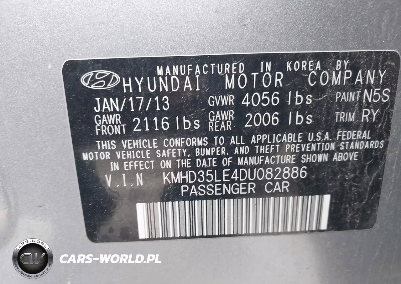 2013 Hyundai Elantra Gt VIN:KMHD35LE4DU082886 - 9