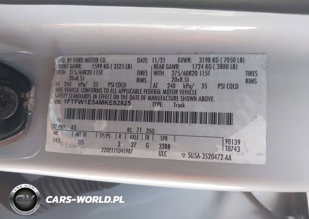 2021 Ford F-150 Xlt VIN:1FTFW1E54MKE82825 - 9