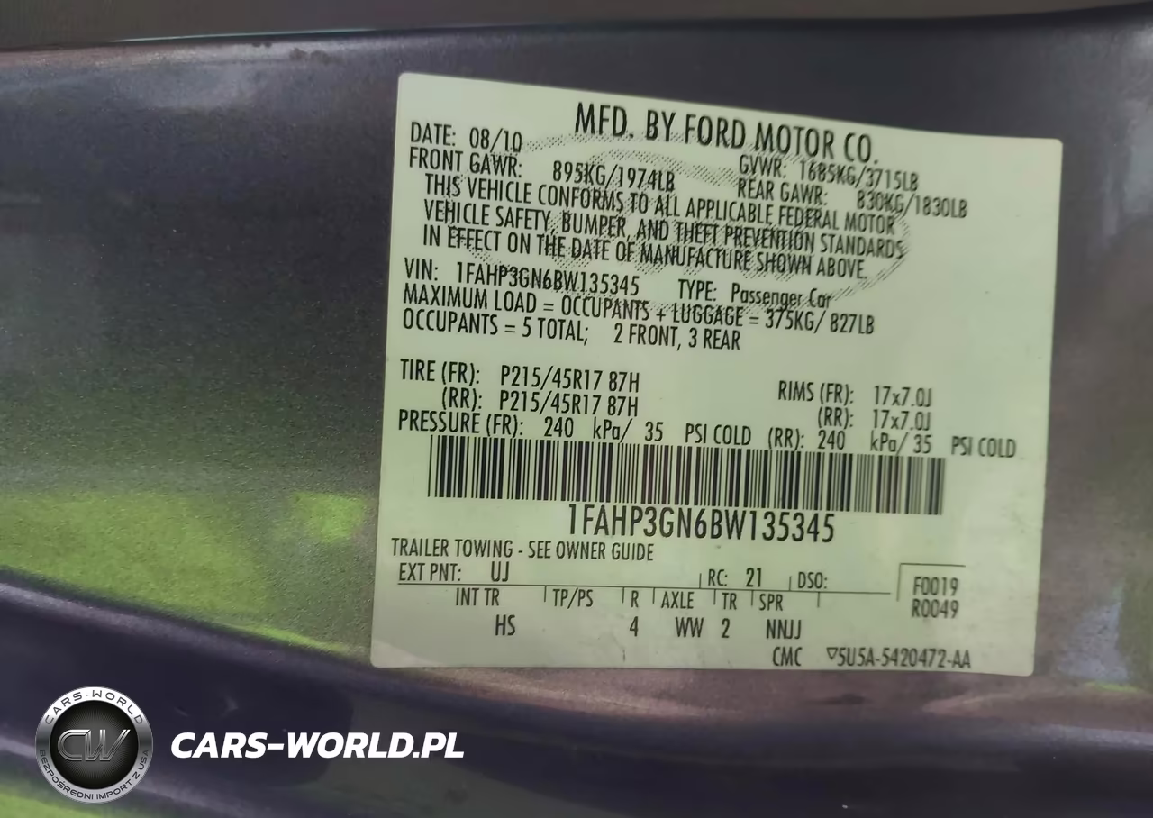 2011 Ford Focus Ses VIN:1FAHP3GN6BW135345 - 9