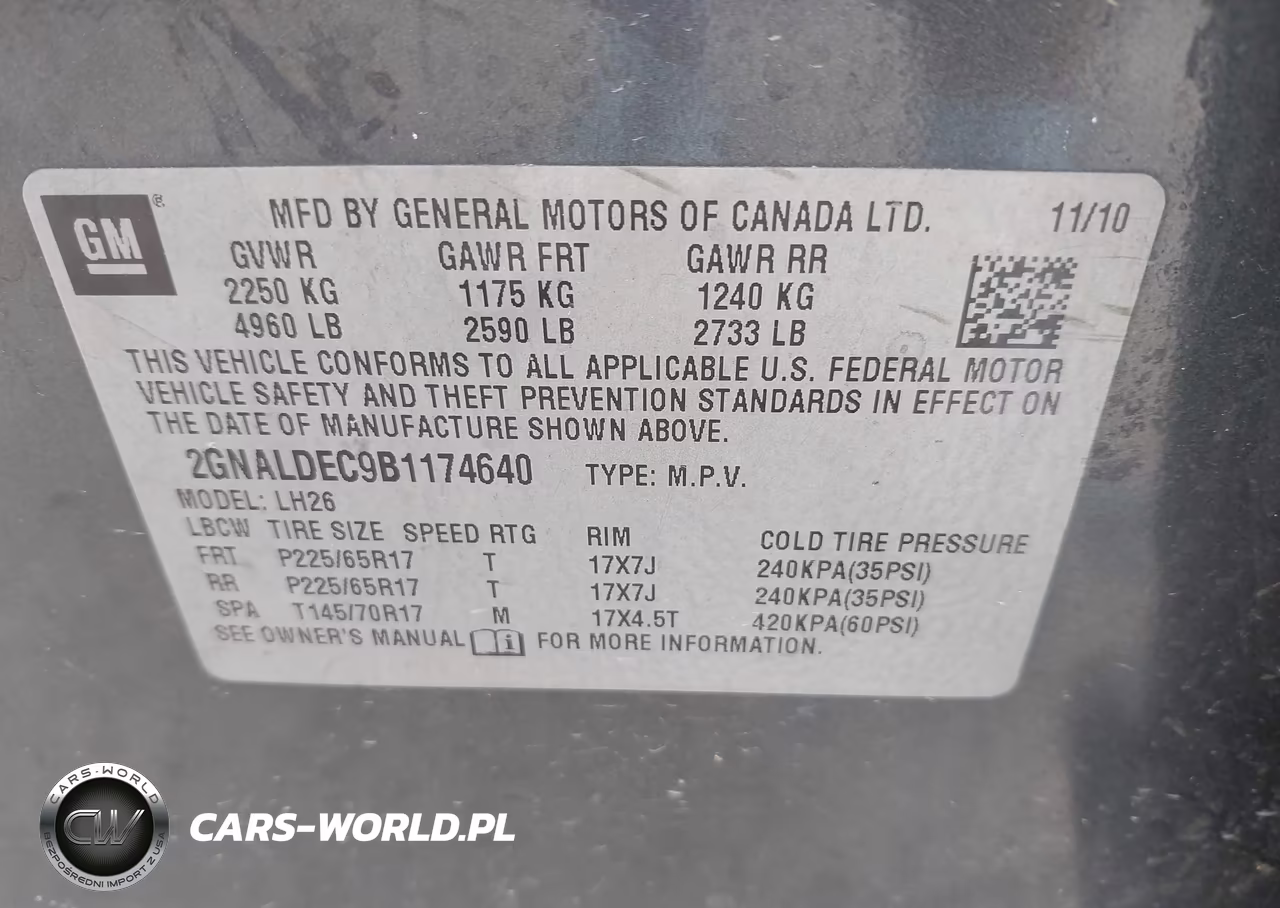 2011 Chevrolet Equinox 1Lt VIN:2GNALDEC9B1174640 - 9