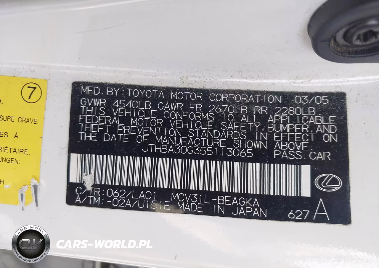 2005 Lexus Es 330 VIN:JTHBA30G355113065 - 9