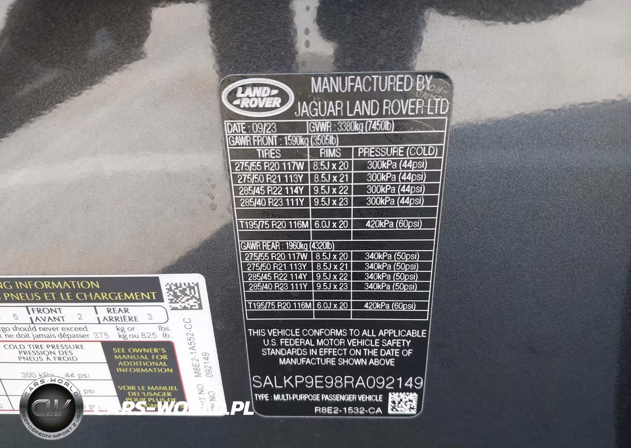 2024 Land Rover Range Rover P530 Se VIN:SALKP9E98RA092149 - 9