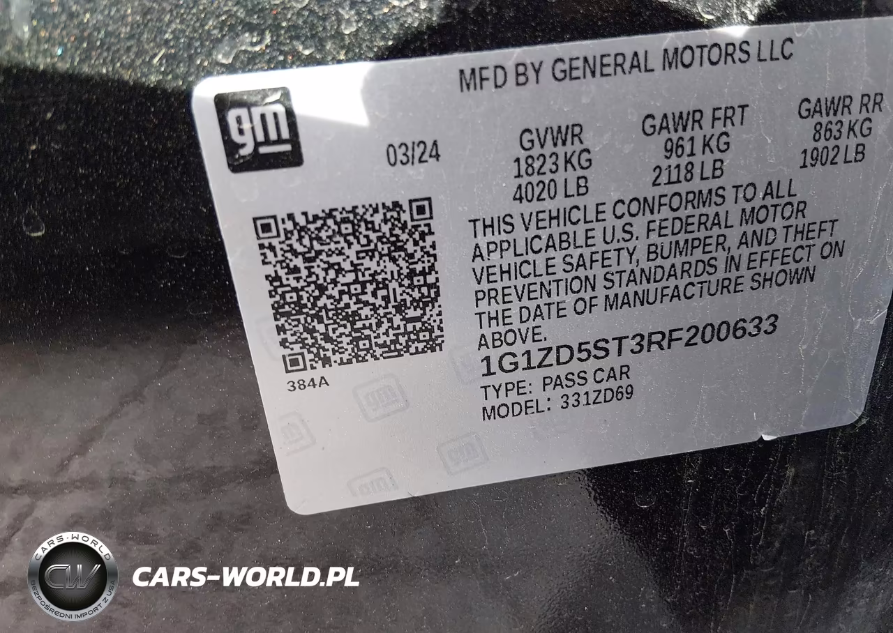 2024 Chevrolet Malibu Fwd 1Lt VIN:1G1ZD5ST3RF200633 - 9