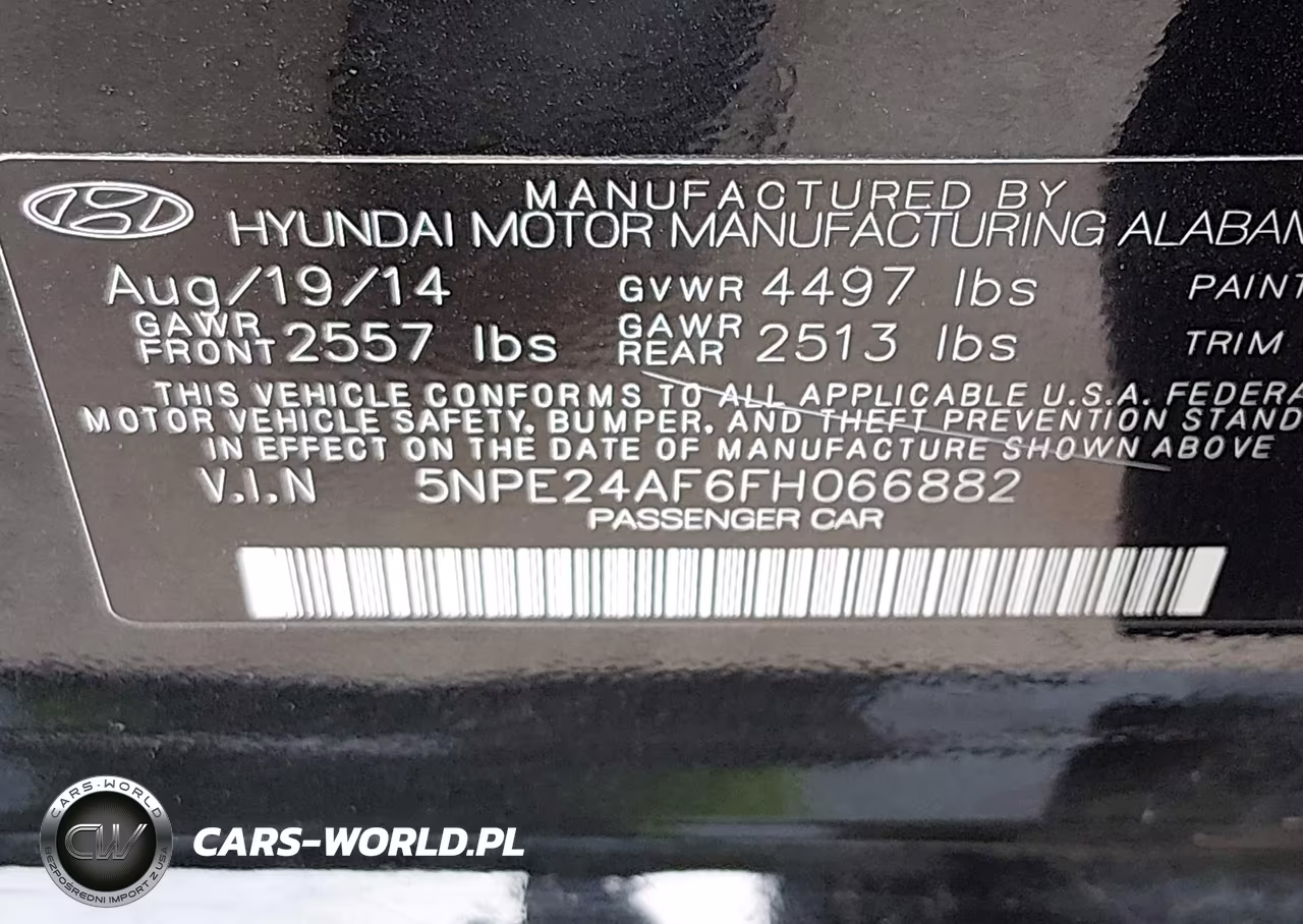 2015 Hyundai Sonata Se VIN:5NPE24AF6FH066882 - 9
