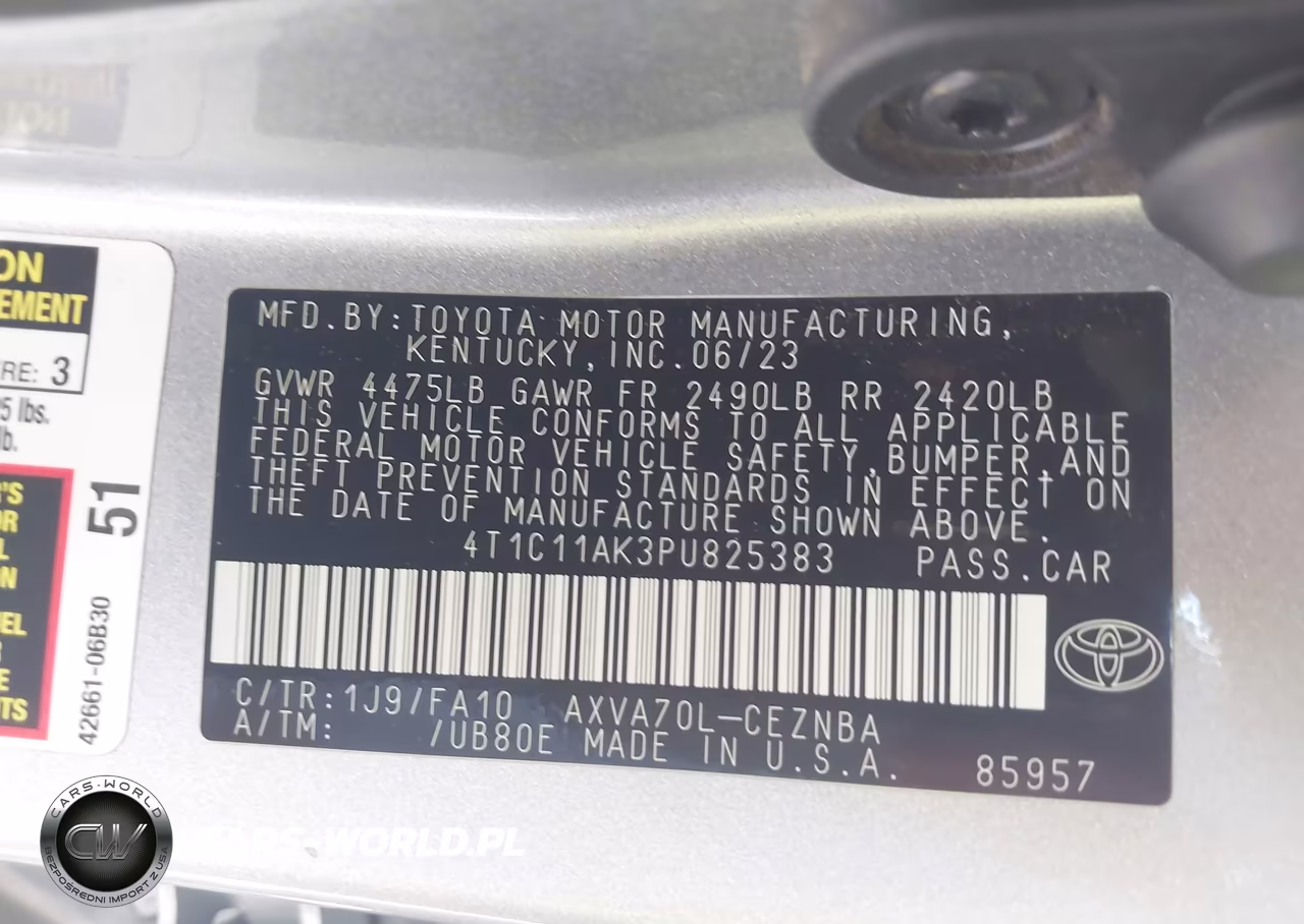 2023 Toyota Camry Le VIN:4T1C11AK3PU825383 - 9
