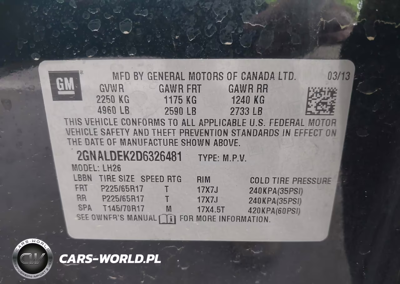 2013 Chevrolet Equinox 1Lt VIN:2GNALDEK2D6326481 - 9